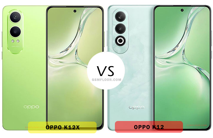 Detailed comparison of Oppo K12x and Oppo K12